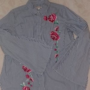 Embroidered tunic blouse
